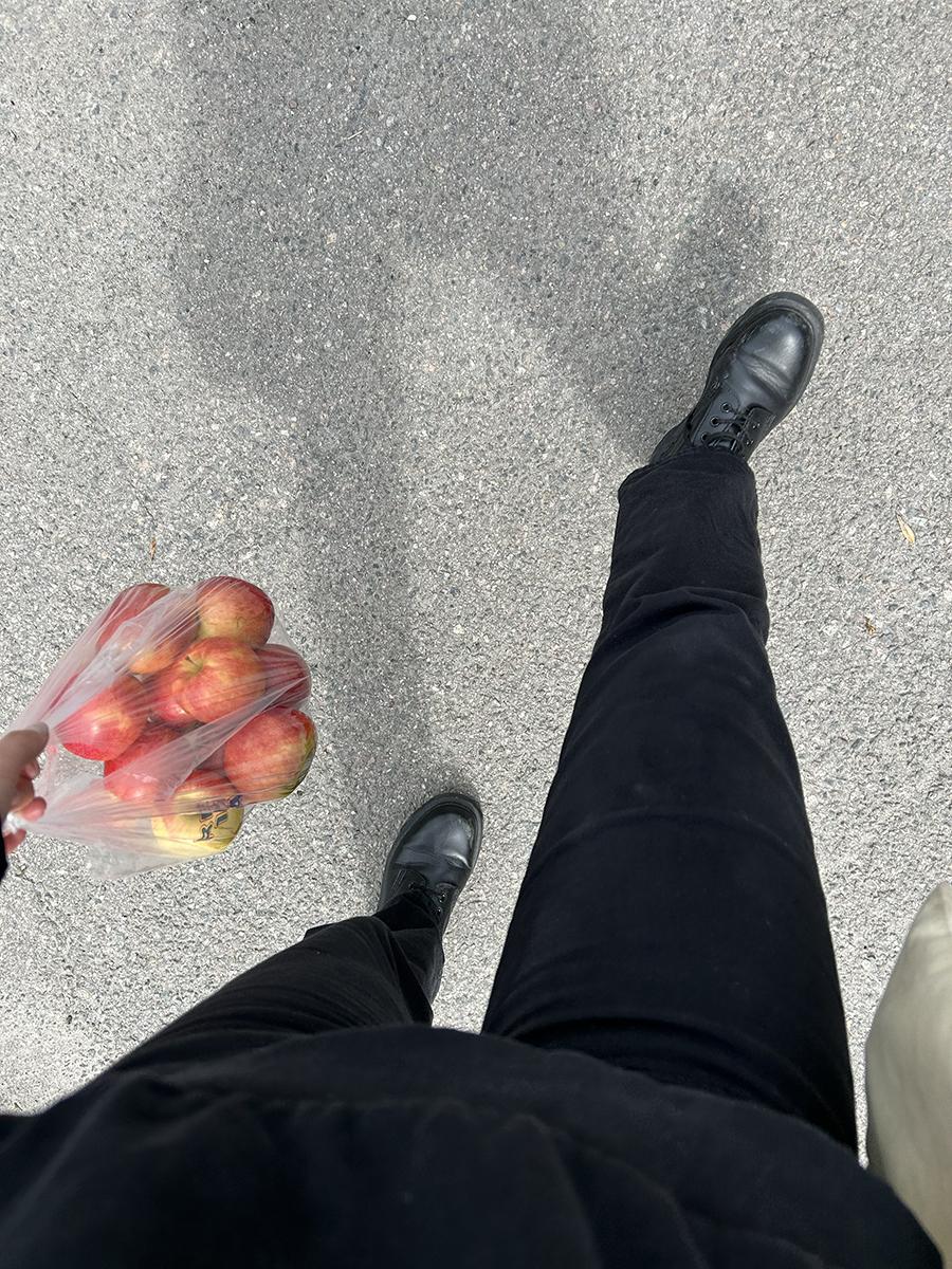 a week’s supply of apples